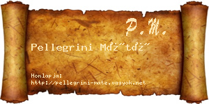 Pellegrini Máté névjegykártya